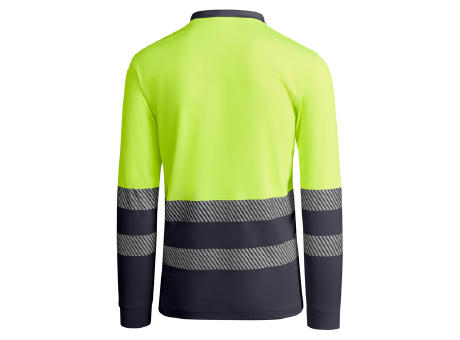 AV ATRIO LONG SLEEVE POLO SHIRT S/S LEAD/FLUOR YELLOW