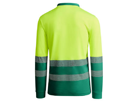 AV ATRIO LONG SLEEVE POLO SHIRT S/S GARDEN GREEN/FLUOR YELLOW