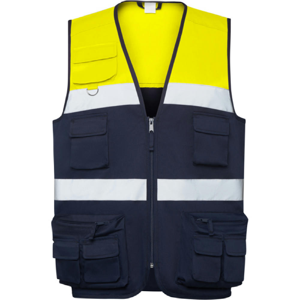 HV VEST BETA S/S NAVY BLUE/FLUOR YELLOW