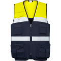 HV VEST BETA S/S NAVY BLUE/FLUOR YELLOW