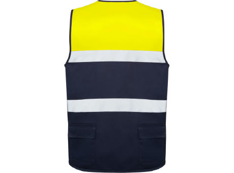 HV VEST BETA S/S NAVY BLUE/FLUOR YELLOW