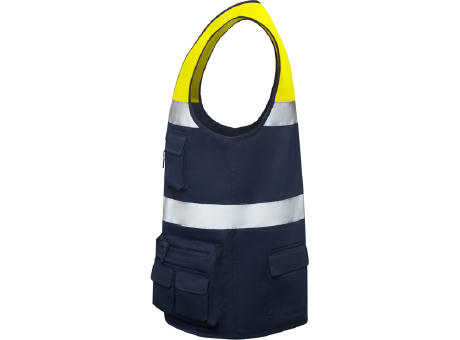 HV VEST BETA S/S NAVY BLUE/FLUOR YELLOW