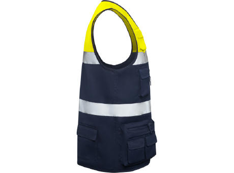 HV VEST BETA S/S NAVY BLUE/FLUOR YELLOW