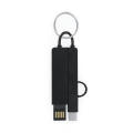 CRUX KEYCHAIN CHARGER 3 IN 1 BLACK