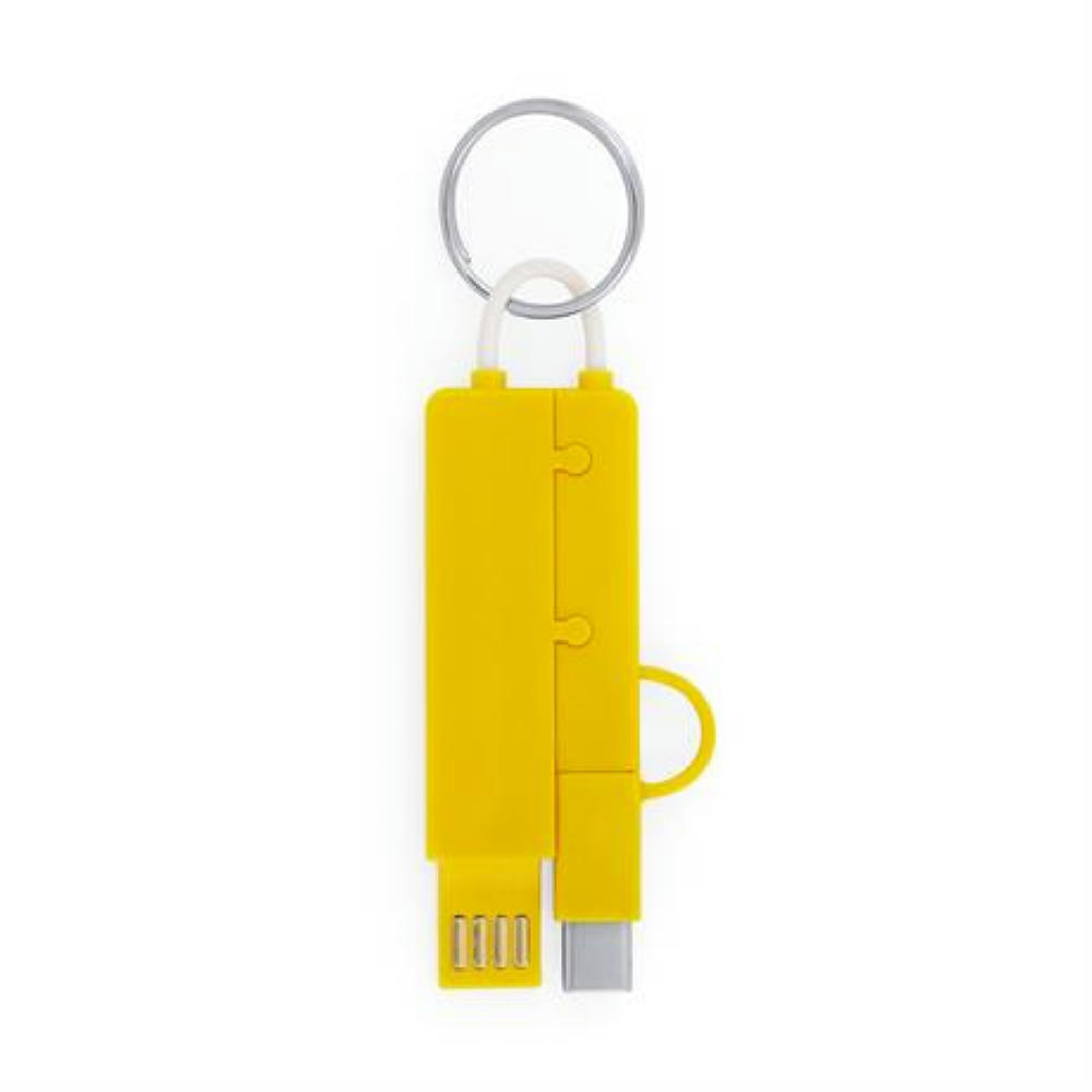 CRUX KEYCHAIN CHARGER 3 IN 1 YELLOW