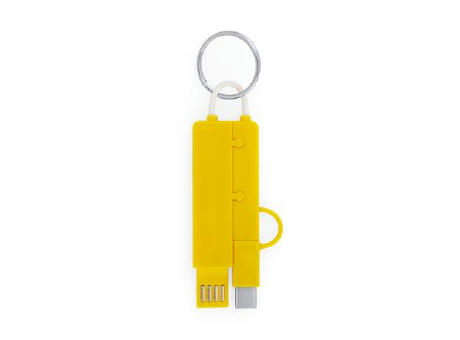 CRUX KEYCHAIN CHARGER 3 IN 1 YELLOW