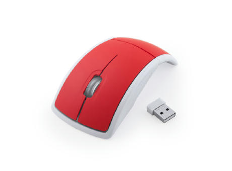 JERRY FOLDABLE WIRELESS MOUSE RED/WHITE