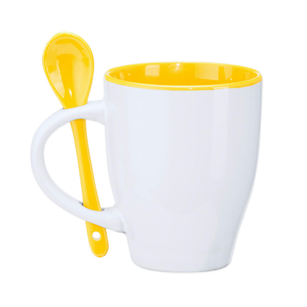 AKEBIA MUG WHITE/YELLOW