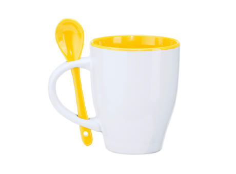 AKEBIA MUG WHITE/YELLOW