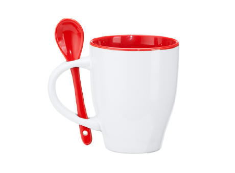 AKEBIA MUG WHITE/RED