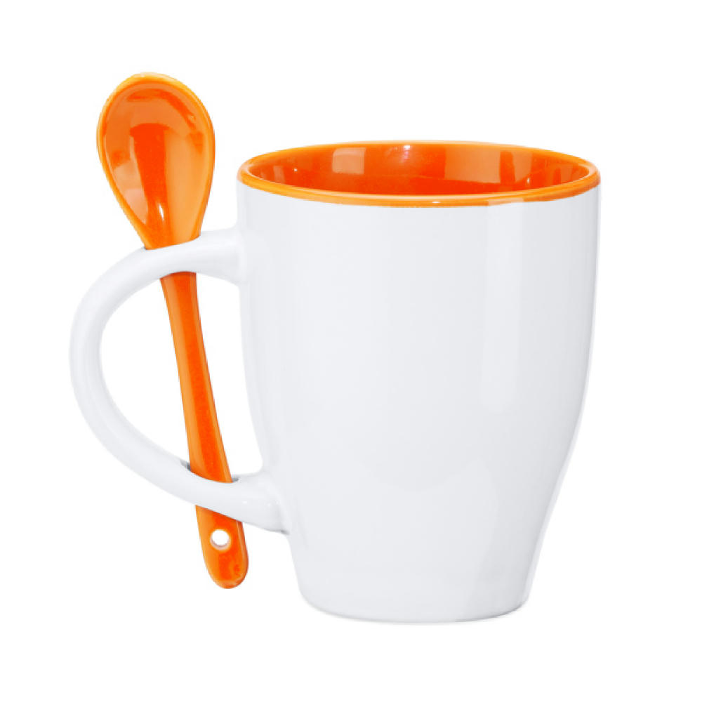 AKEBIA MUG WHITE/ORANGE