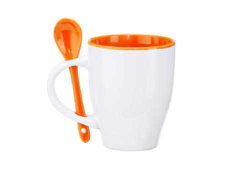 AKEBIA MUG WHITE/ORANGE