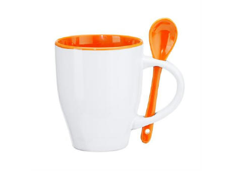 AKEBIA MUG WHITE/ORANGE