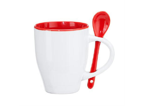 AKEBIA MUG WHITE/RED