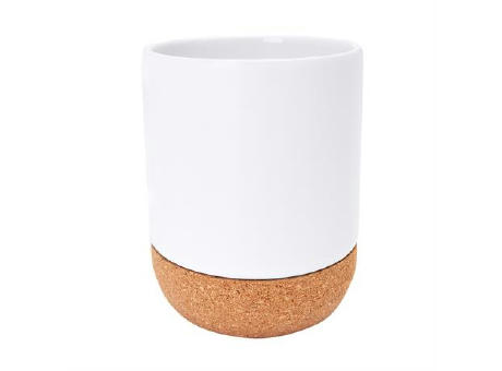 ROSELLA CORK MUG WHITE