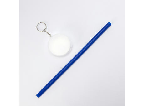 FINGER KEYRING STRAW CASE WHITE