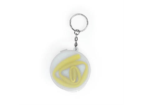 FINGER KEYRING STRAW CASE YELLOW