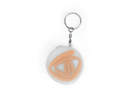 FINGER KEYRING STRAW CASE ORANGE