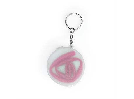 FINGER KEYRING STRAW CASE FUCHSIA