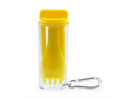 PARBU STRAW / CUTLERY SET YELLOW