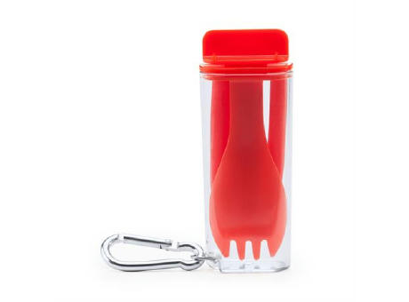 PARBU STRAW / CUTLERY SET RED