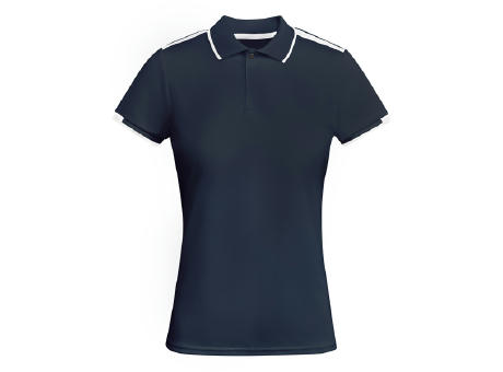 TAMIL WOMAN POLO SHIRT S/S NAVY BLUE/WHITE