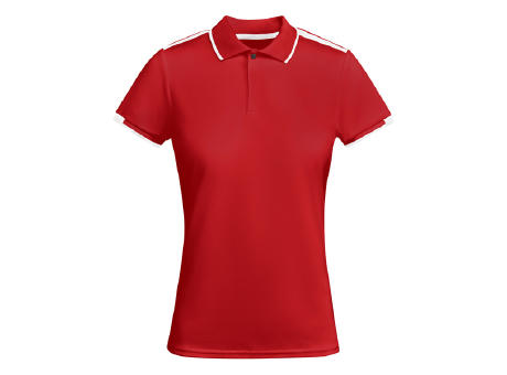 TAMIL WOMAN POLO SHIRT S/S RED/WHITE