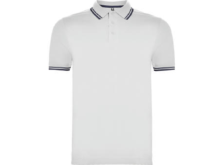 POLO-SHIRT MONTREAL S/S WEISS/NAVY BLAU