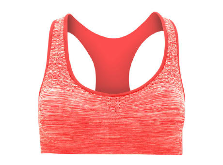 SAKHIR TOP S/S HEATHER FLUOR CORAL