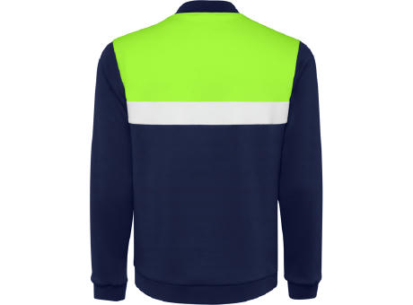 LEROS SWEATSHIRT S/S LIME/NAVY BLUE