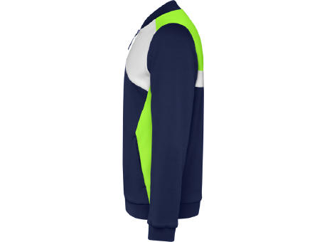 LEROS SWEATSHIRT S/S LIME/NAVY BLUE