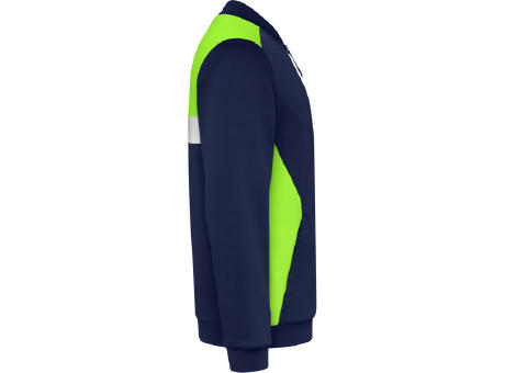 LEROS SWEATSHIRT S/S LIME/NAVY BLUE