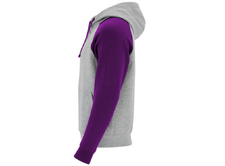 BADET SWEATSHIRT S/XS HEATHER GREY/PURPLE