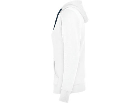 URBAN WOMAN HOODED SWEATSHIRT S/S WHITE/NAVY BLUE