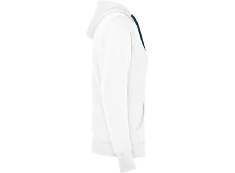 URBAN WOMAN HOODED SWEATSHIRT S/S WHITE/NAVY BLUE