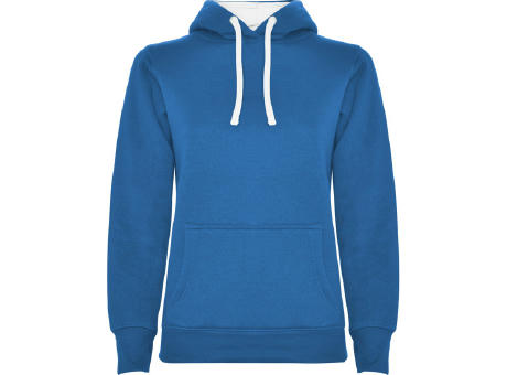 URBAN WOMAN HOODED SWEATSHIRT S/S ROYAL BLUE/WHITE