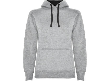 URBAN DAMEN SWEATSHIRT S/S GRAUMELIERT/SCHWARZ