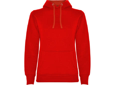 URBAN WOMAN HOODED SWEATSHIRT S/S RED