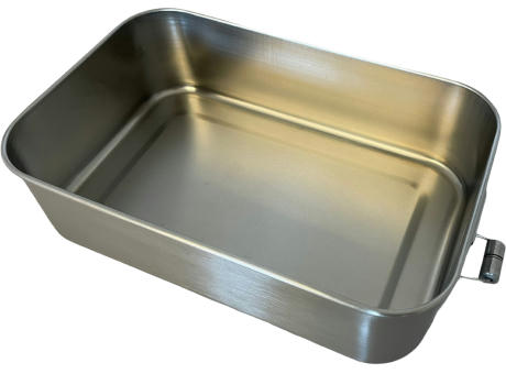 Edelstahl Lunchbox mit Kirschholzdeckel
