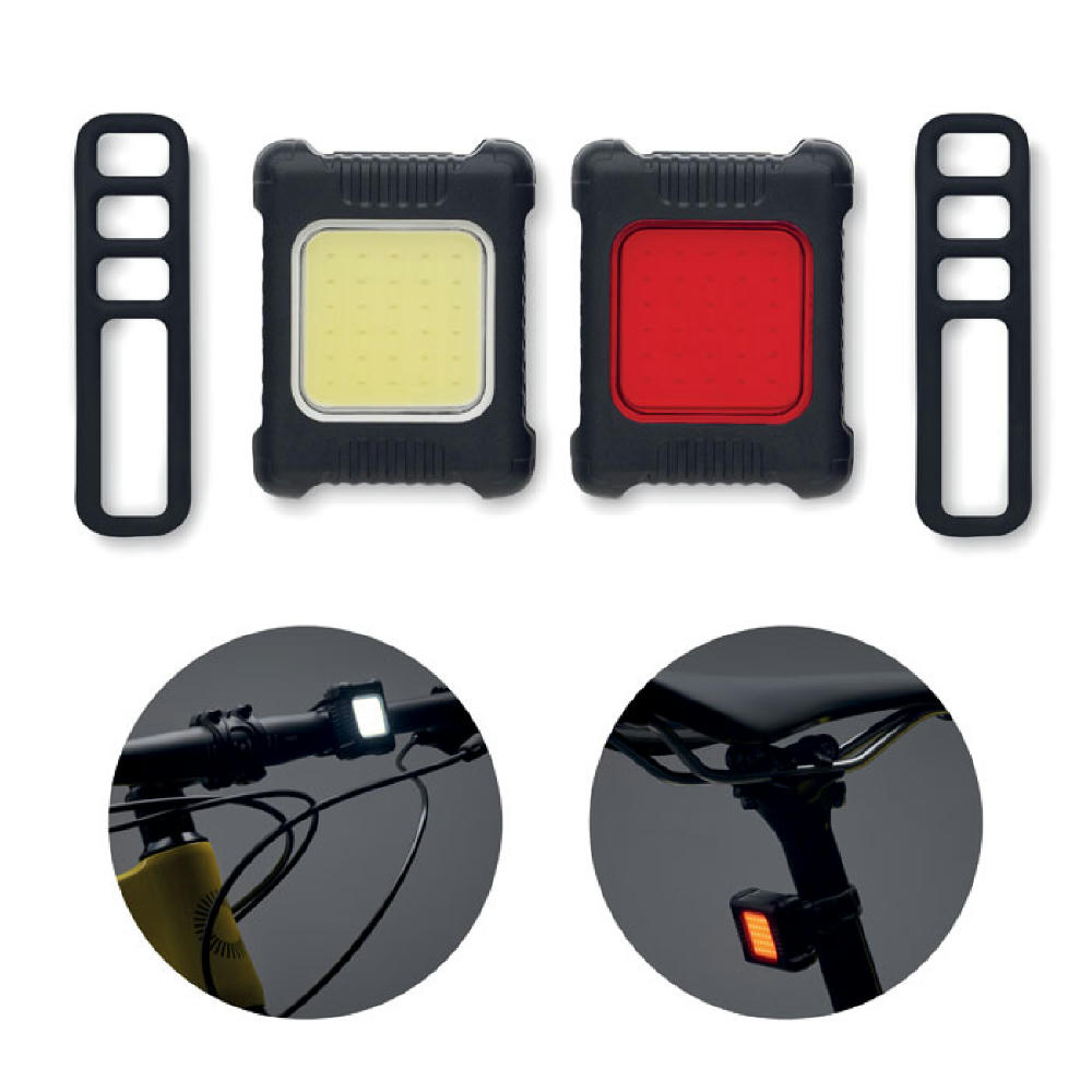 Rechargeable bike light set