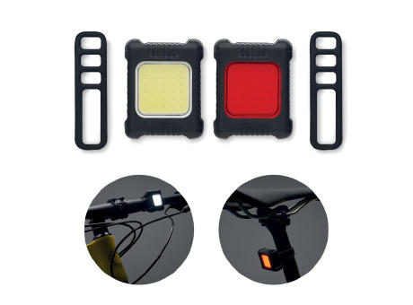 Rechargeable bike light set