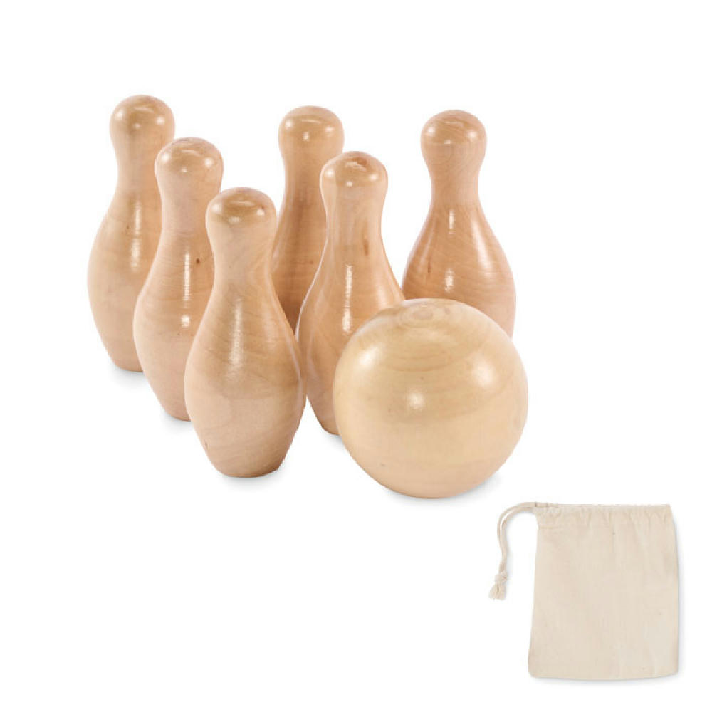 Mini-Bowling-Set Kiefernholz