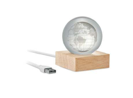 LED-Glaskugel Globus