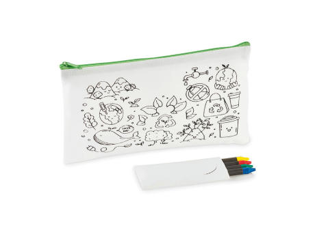 Schlampermäppchen mit Stiften