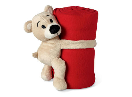 Fleece blanket with bear