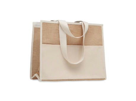 Jute-Canvas Shopping Tasche