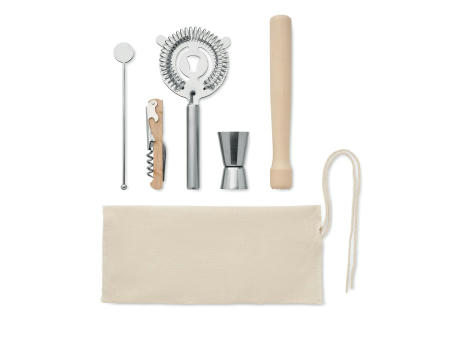 5 piece cocktail kit in pouch.