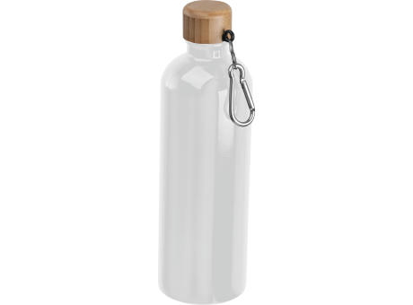 Edelstahltrinkflasche mit Karabiner, 750ml