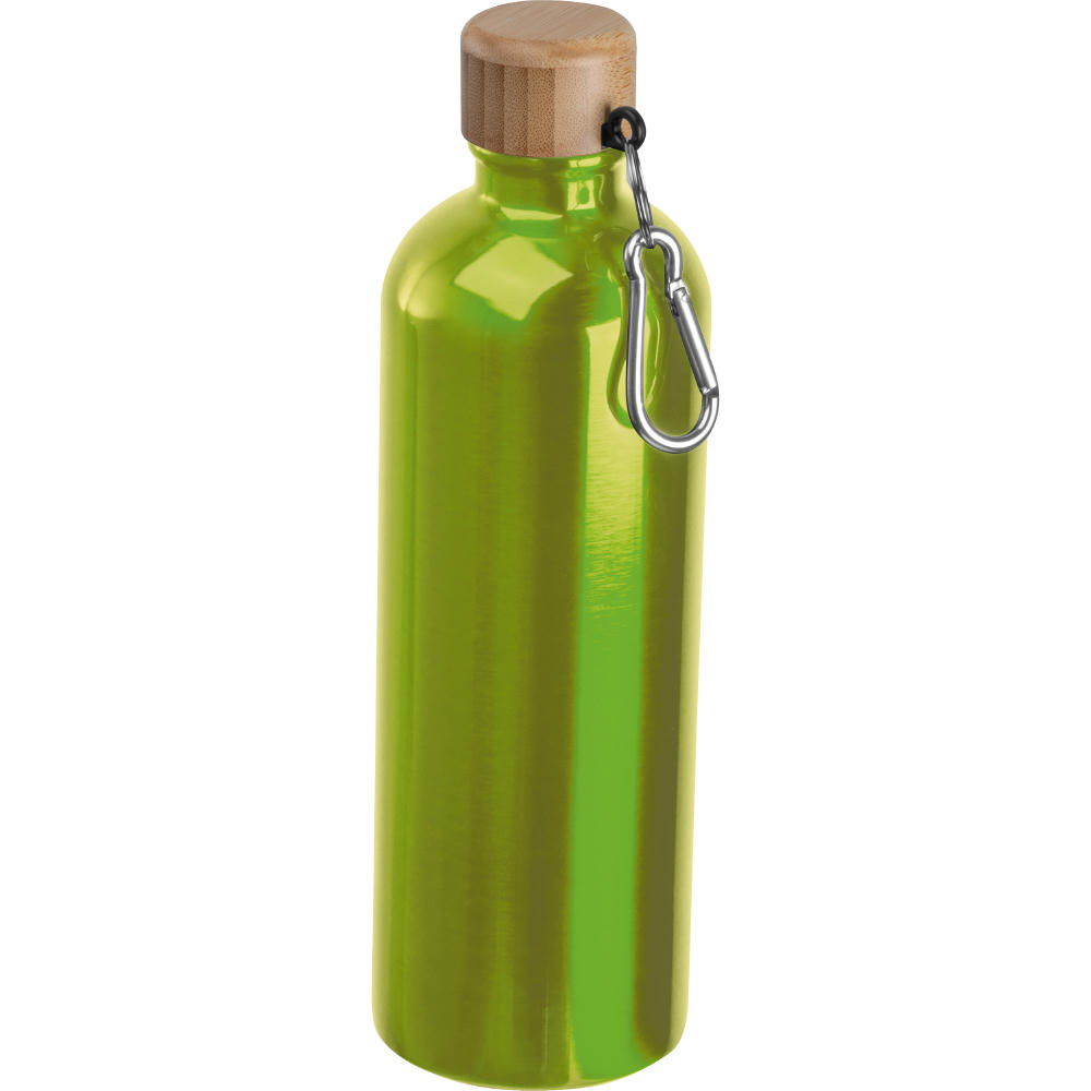 Edelstahltrinkflasche mit Karabiner, 750ml