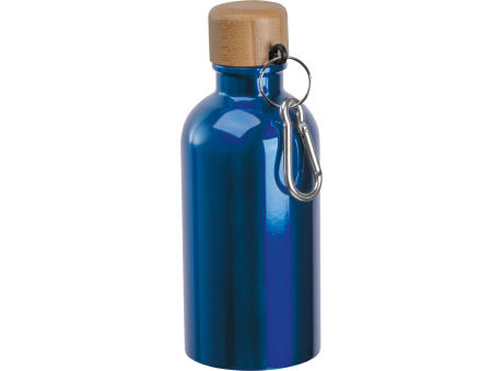 Edelstahltrinkflasche mit Karabiner, 400ml